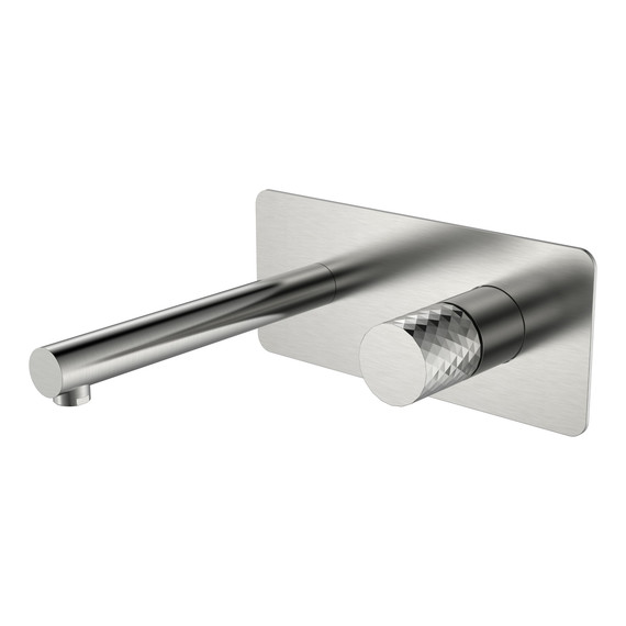 Смеситель для раковины настенный Boheme Stick 125-NB (со скрытой частью) никель фото 