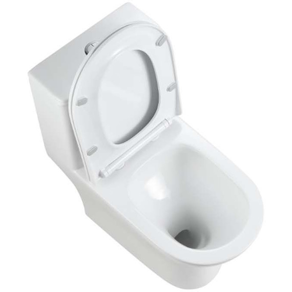 Унитаз-моноблок безободковый Aquatek Гелиос AQ2816T-00 с тонкой крышкой микролифт - 4 Унитаз-моноблок безободковый Aquatek Гелиос AQ2816T-00 с тонкой крышкой микролифт фото 4