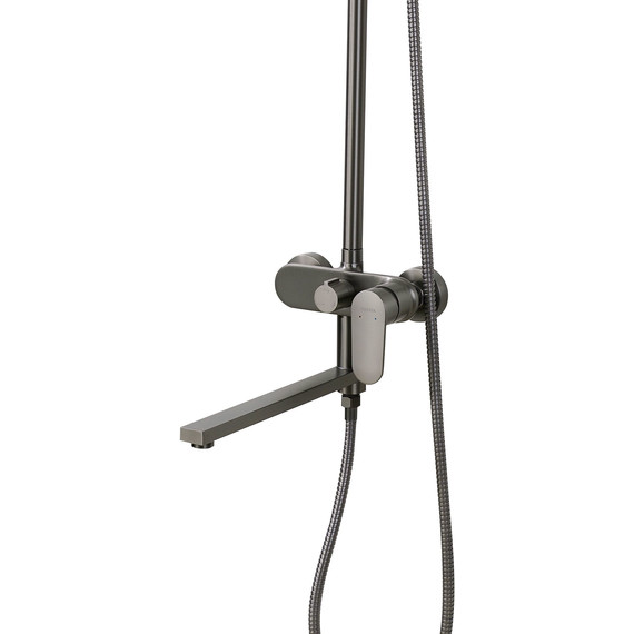 Душевая стойка Aquatek Ника AQ2840BGM, оружейная сталь - 3 Душевая стойка Aquatek Ника AQ2840BGM, оружейная сталь фото 3
