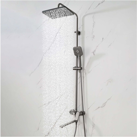 Душевая стойка Aquatek Ника AQ2840BGM, оружейная сталь - 8 Душевая стойка Aquatek Ника AQ2840BGM, оружейная сталь фото 8