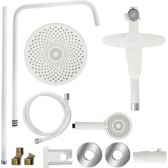 Душевая стойка Brimix 3054, белый (материал абс пластик) - 6 Душевая стойка Brimix 3054, белый (материал абс пластик) фото 6