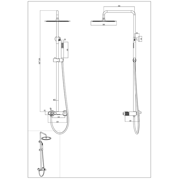 Душевая стойка Boheme Stick 128-NB, никель - 6 Душевая стойка Boheme Stick 128-NB, никель фото 6