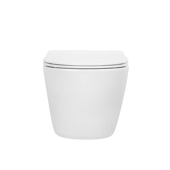 Унитаз подвесной безободковый Boheme Avva 973-SET-W с тонкой крышкой микролифт - 4 Унитаз подвесной безободковый Boheme Avva 973-SET-W с тонкой крышкой микролифт фото 4