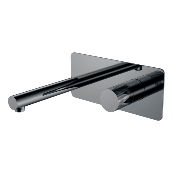 Смеситель для раковины настенный Boheme Stick 125-SGM.2 (со скрытой частью) графит глянцевый фото 