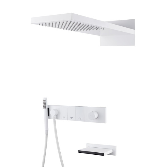 Душевая система для ванны Boheme Zodiac 132-2-MW, белый матовый фото 