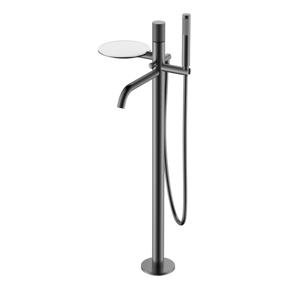 Смеситель для ванны напольный Boheme Stick 129-GM.2, графит фото 