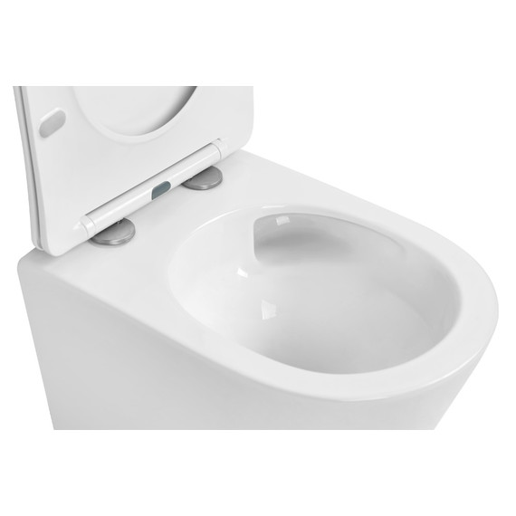 Унитаз подвесной безободковый Boheme Avva 973-SET-W с тонкой крышкой микролифт - 5 Унитаз подвесной безободковый Boheme Avva 973-SET-W с тонкой крышкой микролифт фото 5