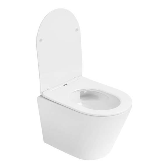 Унитаз подвесной безободковый Boheme Avva 973-SET-W с тонкой крышкой микролифт - 3 Унитаз подвесной безободковый Boheme Avva 973-SET-W с тонкой крышкой микролифт фото 3