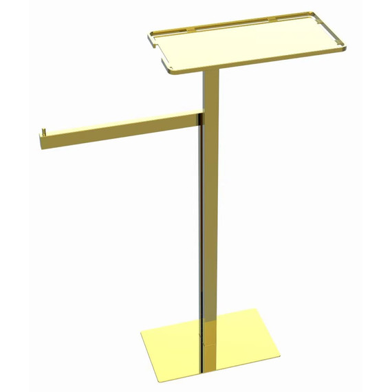 Стойка с полотенцедержателем и полкой Boheme 10952-G, цвет золото фото 