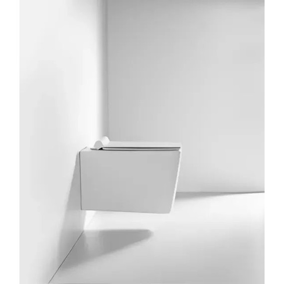 Унитаз подвесной безободковый Cerutti SPA Viola Aria Tornado 10583 с тонкой крышкой микролифт (система смыва Торнадо) фото 2