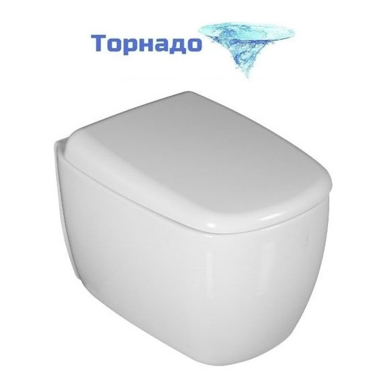 Унитаз подвесной безободковый Cerutti SPA Romina Aria Tornado 10613 с крышкой микролифт (система смыва Торнадо) фото 