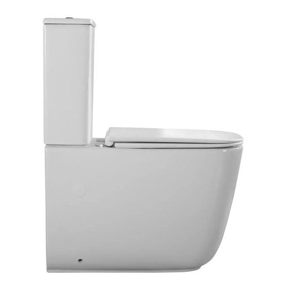 Унитаз-компакт безободковый Cerutti SPA Alvaro 11089 с тонкой крышкой микролифт (система смыва Торнадо) фото 3