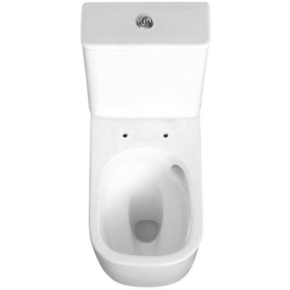 Унитаз-компакт безободковый Cerutti SPA Alvaro 11089 с тонкой крышкой микролифт (система смыва Торнадо) фото 4