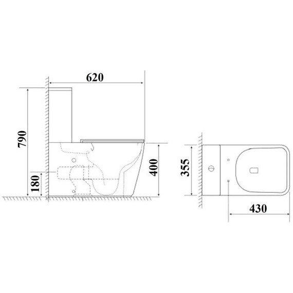 Унитаз-компакт безободковый Cerutti SPA Alvaro 11089 с тонкой крышкой микролифт (система смыва Торнадо) фото 7