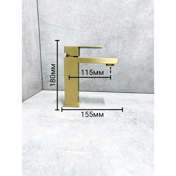 Смеситель для раковины Belz B10817-5, золото фото 3