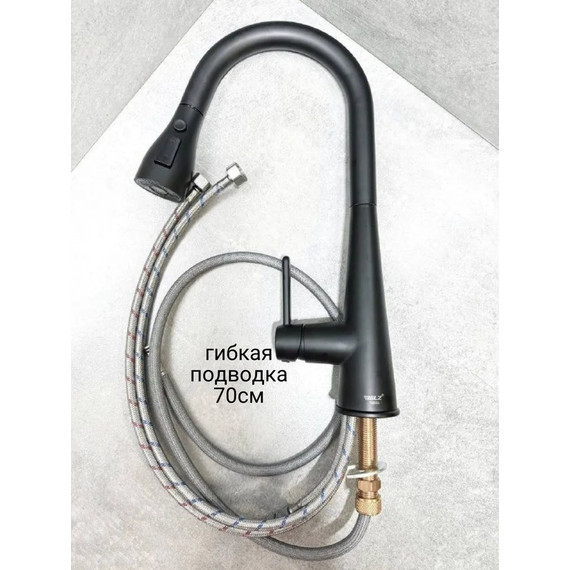 Смеситель для кухни BELZ B74816-7, черный фото 6