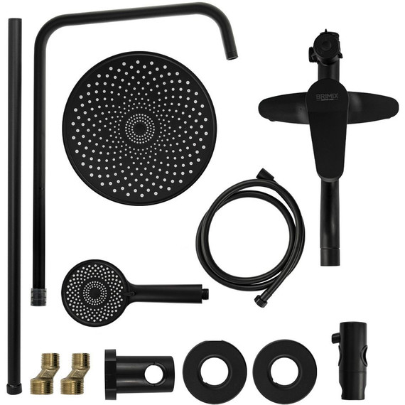Душевая стойка Brimix 3055, чёрный (материал абс пластик) - 5 Душевая стойка Brimix 3055, чёрный (материал абс пластик) фото 5