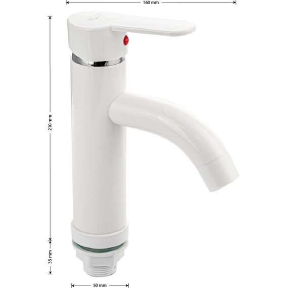 Смеситель для раковины Brimix 5993, белый (материал абс пластик) - 5 Смеситель для раковины Brimix 5993, белый (материал абс пластик) фото 5