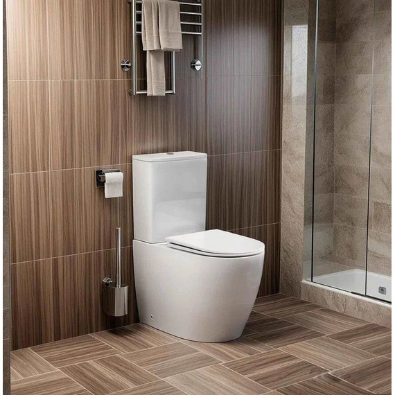 Унитаз-компакт безободковый Cerutti SPA Vince 10373 с тонкой крышкой микролифт (система смыва Торнадо) фото 2