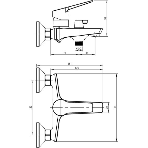 Смеситель для ванны Loranto Inessa LR30287001 фото 7