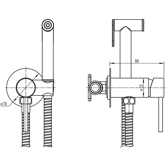 Набор для гигиенического душа Loranto LR80544000 (со скрытой частью) белый - 7 Набор для гигиенического душа Loranto LR80544000 (со скрытой частью) белый фото 7