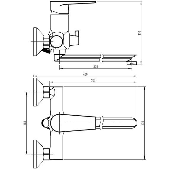 Смеситель для ванны Loranto Sofia LR90273000 фото 7