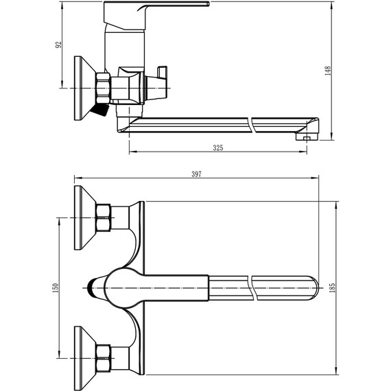 Смеситель для ванны Loranto Norma LR90501000 фото 7