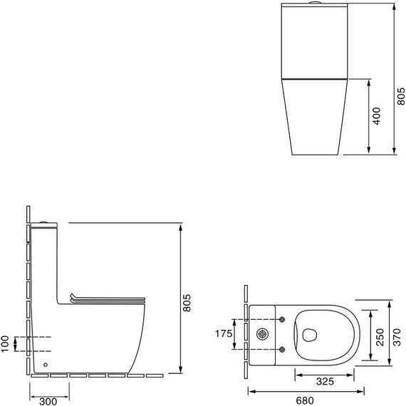 Унитаз-моноблок безободковый SantiLine SL-5011SM-BD с тонкой крышкой микролифт - 5 Унитаз-моноблок безободковый SantiLine SL-5011SM-BD с тонкой крышкой микролифт фото 5