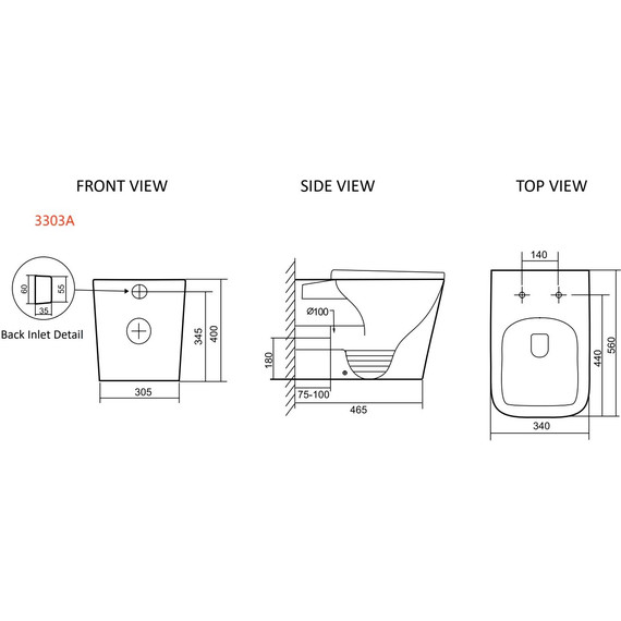 Унитаз приставной безободковый SantiLine SL-5021T с тонкой крышкой микролифт (система смыва Торнадо) - 2 Унитаз приставной безободковый SantiLine SL-5021T с тонкой крышкой микролифт (система смыва Торнадо) фото 2