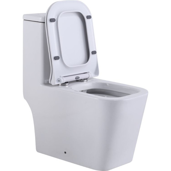 Унитаз-моноблок безободковый SantiLine SL-5024 с тонкой крышкой микролифт - 4 Унитаз-моноблок безободковый SantiLine SL-5024 с тонкой крышкой микролифт фото 4