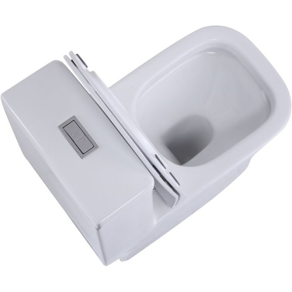 Унитаз-моноблок безободковый SantiLine SL-5024 с тонкой крышкой микролифт - 7 Унитаз-моноблок безободковый SantiLine SL-5024 с тонкой крышкой микролифт фото 7