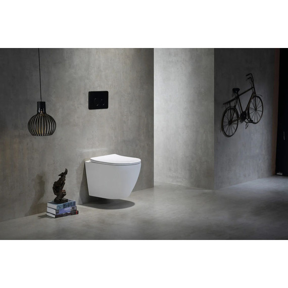 Унитаз подвесной безободковый SantiLine SL-5025 с тонкой крышкой микролифт (система смыва Торнадо) - 11 Унитаз подвесной безободковый SantiLine SL-5025 с тонкой крышкой микролифт (система смыва Торнадо) фото 11