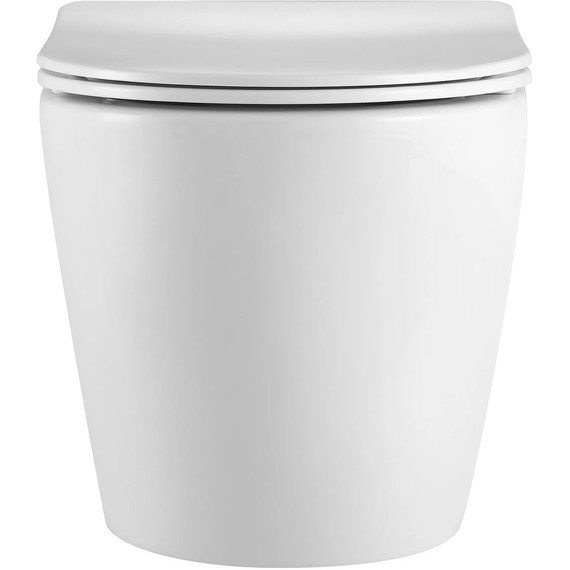 Унитаз подвесной безободковый SantiLine SL-5025 с тонкой крышкой микролифт (система смыва Торнадо) - 3 Унитаз подвесной безободковый SantiLine SL-5025 с тонкой крышкой микролифт (система смыва Торнадо) фото 3