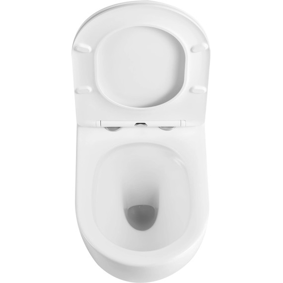 Унитаз подвесной безободковый SantiLine SL-5025 с тонкой крышкой микролифт (система смыва Торнадо) - 5 Унитаз подвесной безободковый SantiLine SL-5025 с тонкой крышкой микролифт (система смыва Торнадо) фото 5