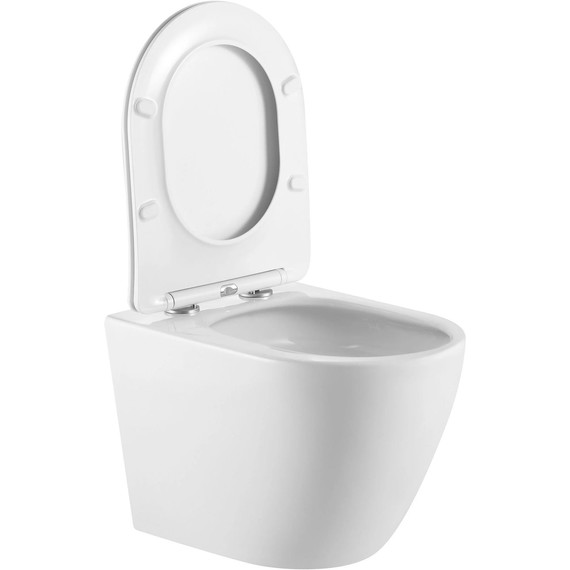 Унитаз подвесной безободковый SantiLine SL-5025 с тонкой крышкой микролифт (система смыва Торнадо) - 7 Унитаз подвесной безободковый SantiLine SL-5025 с тонкой крышкой микролифт (система смыва Торнадо) фото 7