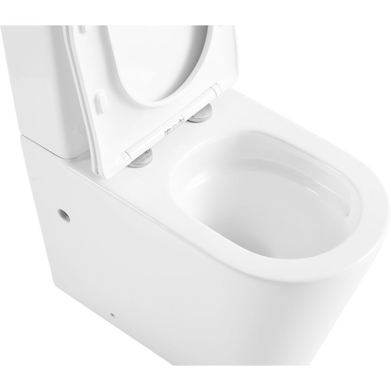 Унитаз-компакт безободковый SantiLine SL-5026 с тонкой крышкой микролифт (система смыва Торнадо) - 5 Унитаз-компакт безободковый SantiLine SL-5026 с тонкой крышкой микролифт (система смыва Торнадо) фото 5