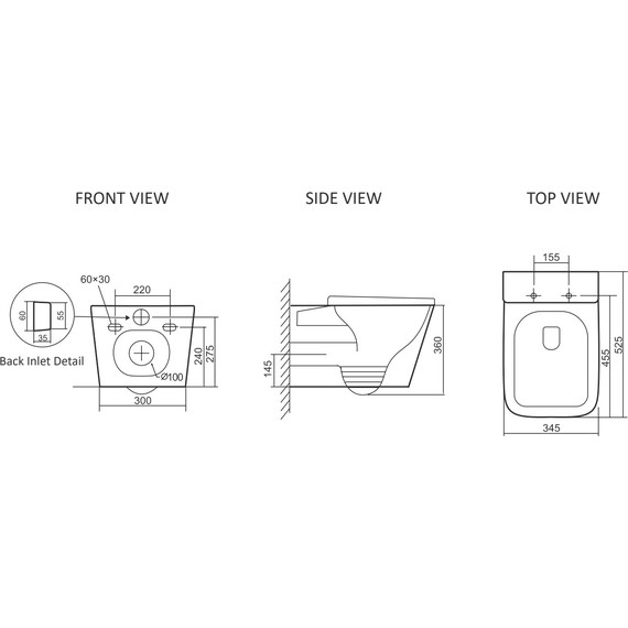 Унитаз подвесной безободковый SantiLine SL-5027MB с тонкой крышкой микролифт (система смыва Торнадо) чёрный матовый - 3 Унитаз подвесной безободковый SantiLine SL-5027MB с тонкой крышкой микролифт (система смыва Торнадо) чёрный матовый фото 3