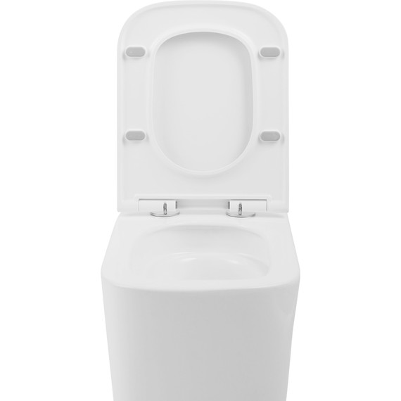 Унитаз подвесной безободковый SantiLine SL-5027 с тонкой крышкой микролифт (система смыва Торнадо) - 9 Унитаз подвесной безободковый SantiLine SL-5027 с тонкой крышкой микролифт (система смыва Торнадо) фото 9