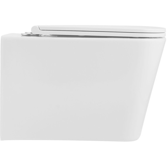 Унитаз подвесной безободковый SantiLine SL-5027 с тонкой крышкой микролифт (система смыва Торнадо) - 2 Унитаз подвесной безободковый SantiLine SL-5027 с тонкой крышкой микролифт (система смыва Торнадо) фото 2