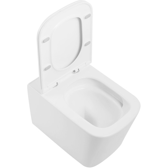 Унитаз подвесной безободковый SantiLine SL-5027 с тонкой крышкой микролифт (система смыва Торнадо) - 5 Унитаз подвесной безободковый SantiLine SL-5027 с тонкой крышкой микролифт (система смыва Торнадо) фото 5