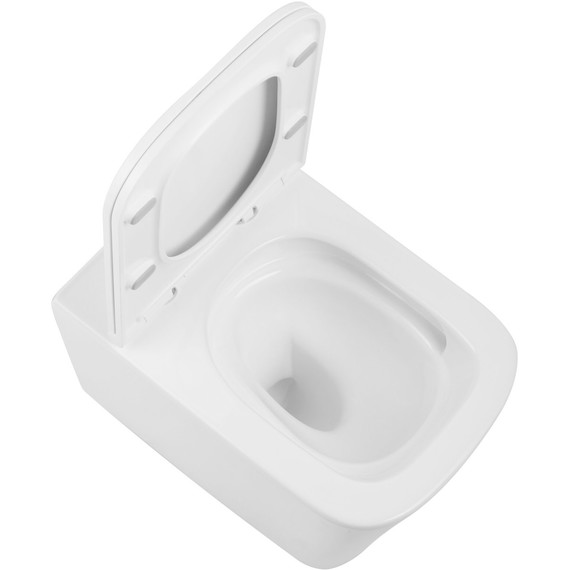 Унитаз подвесной безободковый SantiLine SL-5027 с тонкой крышкой микролифт (система смыва Торнадо) - 7 Унитаз подвесной безободковый SantiLine SL-5027 с тонкой крышкой микролифт (система смыва Торнадо) фото 7