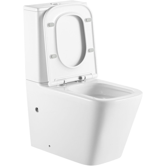 Унитаз-компакт безободковый SantiLine SL-5028 с тонкой крышкой микролифт (система смыва Торнадо) - 4 Унитаз-компакт безободковый SantiLine SL-5028 с тонкой крышкой микролифт (система смыва Торнадо) фото 4