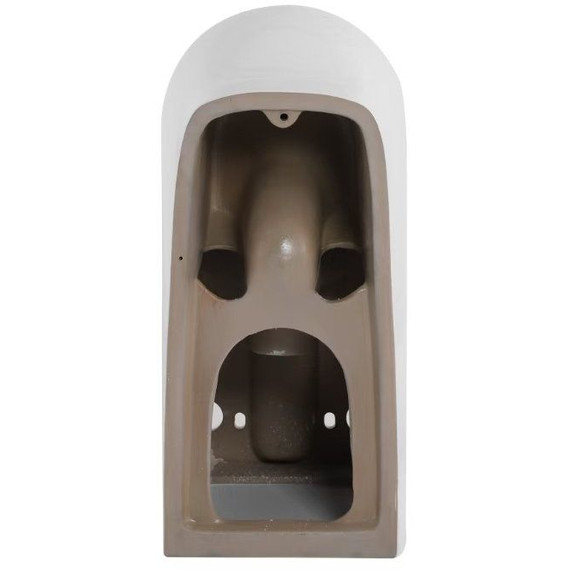 Унитаз-компакт безободковый SantiLine SL-5042 с тонкой крышкой микролифт (система смыва Торнадо) фото 6