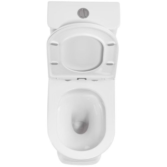 Унитаз-компакт безободковый SantiLine SL-5042 с тонкой крышкой микролифт (система смыва Торнадо) фото 4