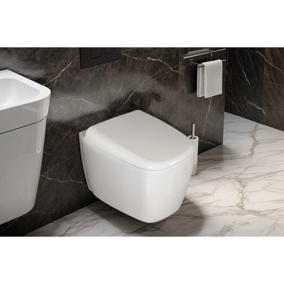 Унитаз подвесной безободковый Cerutti SPA Romina Aria Tornado 10613 с крышкой микролифт (система смыва Торнадо) фото 4