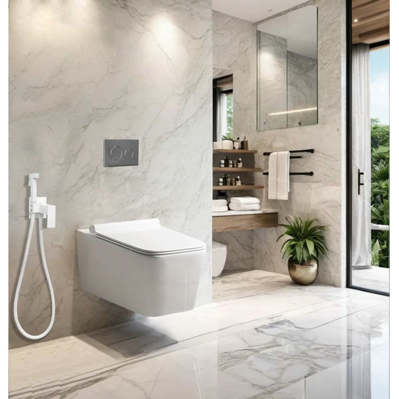 Унитаз подвесной безободковый Cerutti SPA Viola Aria Tornado 10583 с тонкой крышкой микролифт (система смыва Торнадо) фото 3