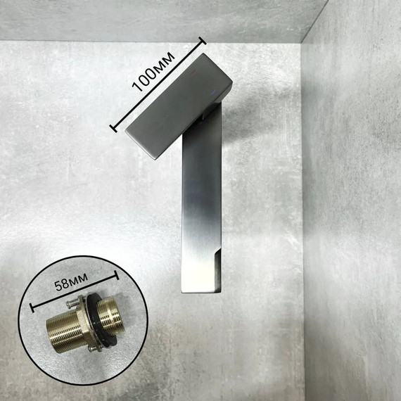 Смеситель для раковины высокий Belz B11613-3, графит фото 5