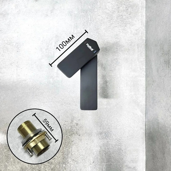 Смеситель для раковины Haiba HB10726-7, чёрный - 5 Смеситель для раковины Haiba HB10726-7, чёрный фото 5