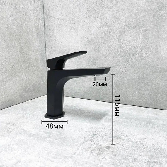 Смеситель для раковины Haiba HB10726-7, чёрный - 3 Смеситель для раковины Haiba HB10726-7, чёрный фото 3