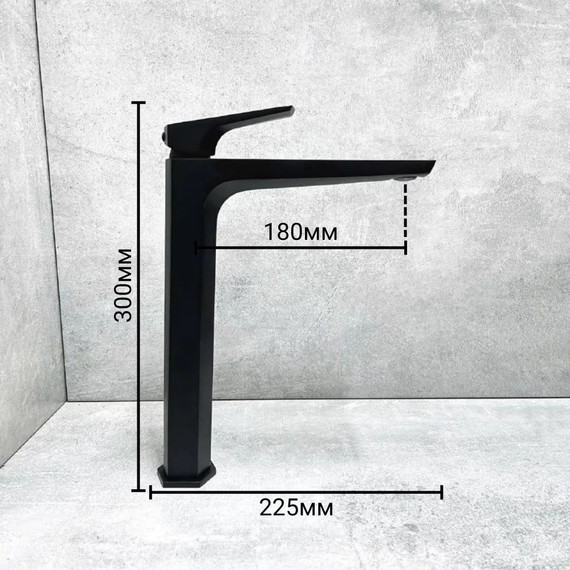 Смеситель для раковины высокий Haiba HB11726-7, чёрный - 2 Смеситель для раковины высокий Haiba HB11726-7, чёрный фото 2